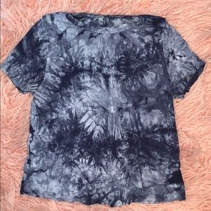 Navy and white tie-dye shirt